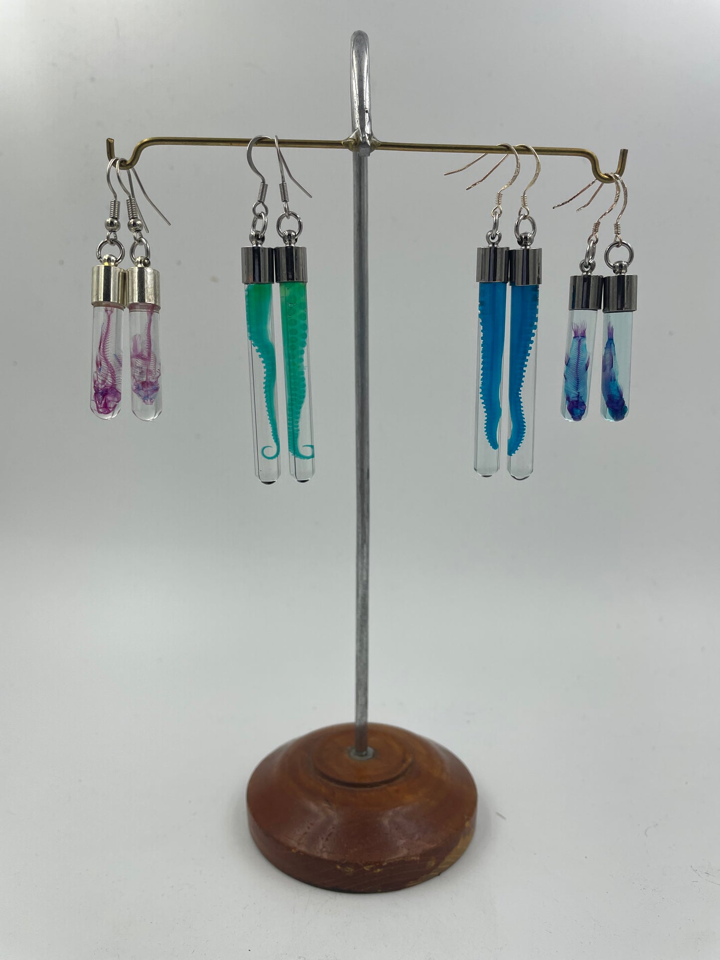 Diaphonised specimen earrings