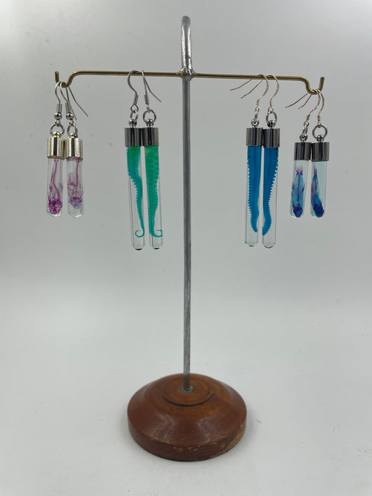 Diaphonised specimen earrings