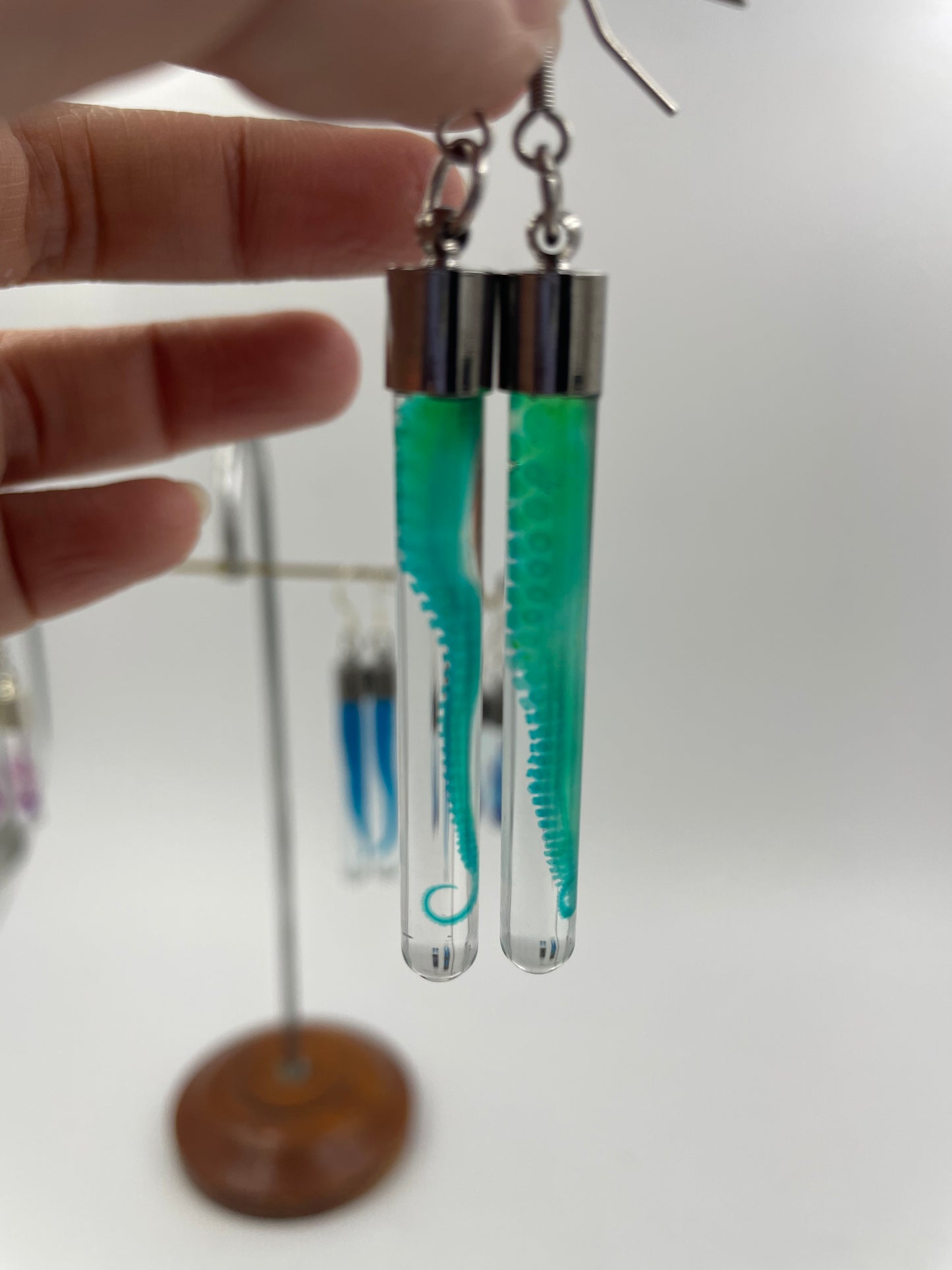 Diaphonised specimen earrings