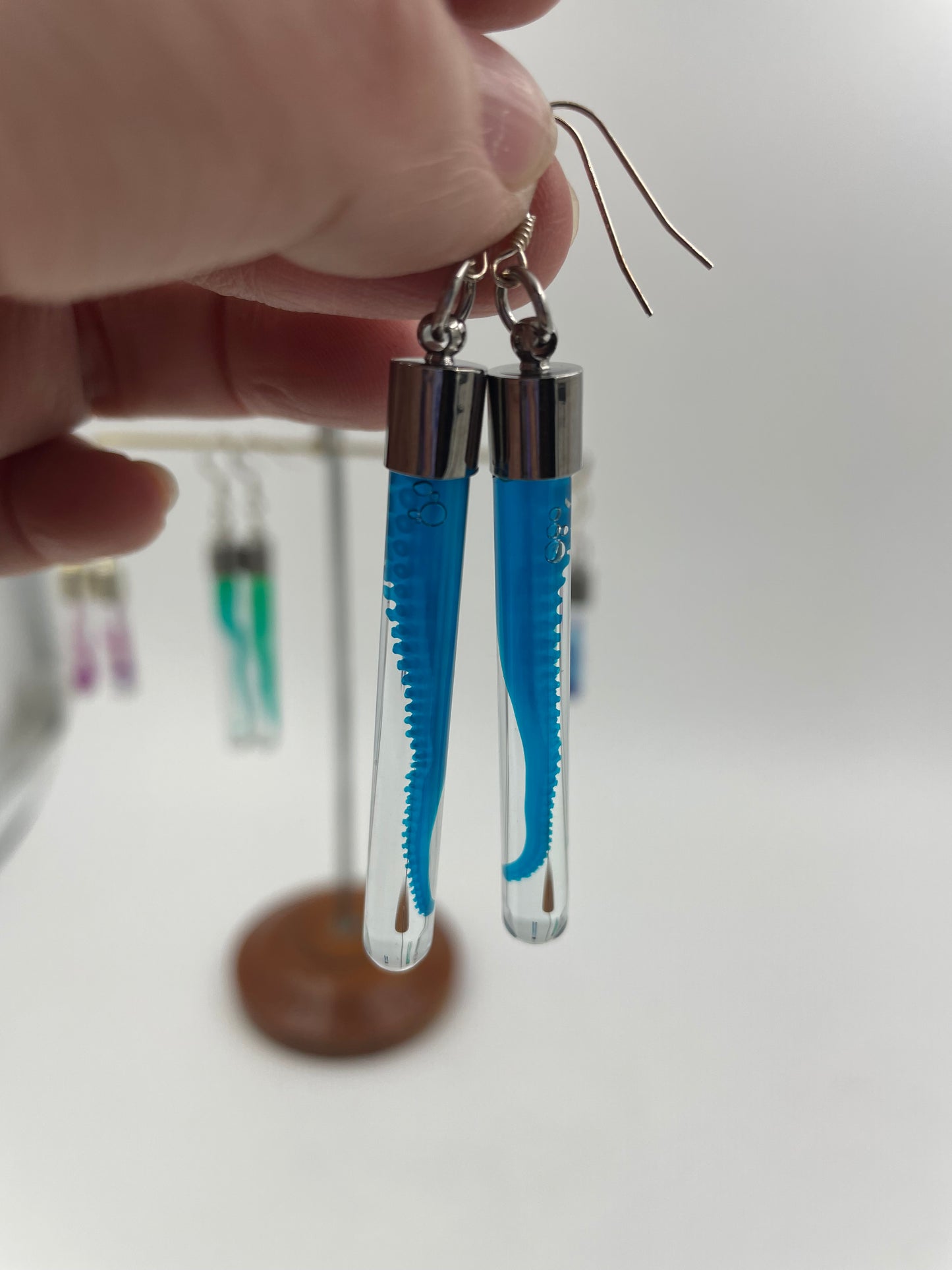 Diaphonised specimen earrings