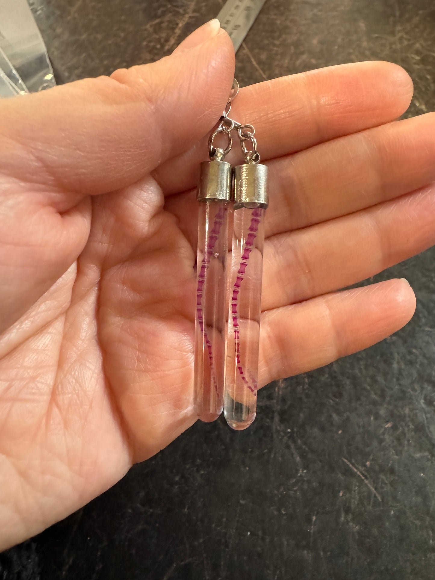 Diaphonised specimen earrings