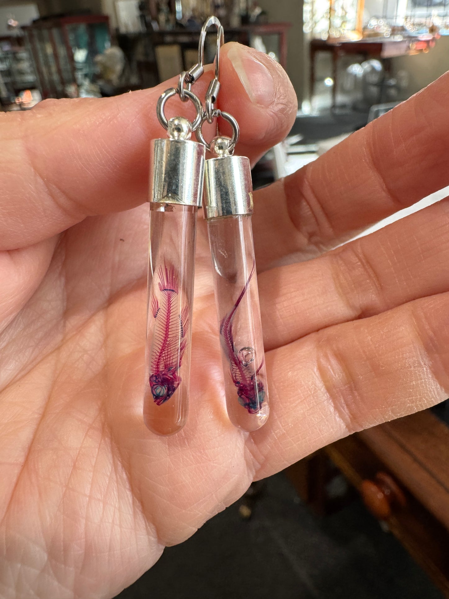 Diaphonised specimen earrings